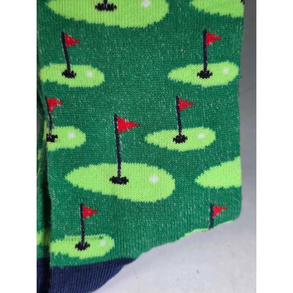 Juncture Men's Golf Socks Size‎ 6-12 Green Navy Red Crew Sock